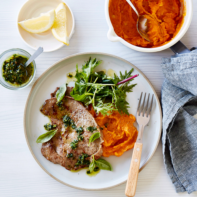 Veal scaloppine with salsa verde | Australian Veal