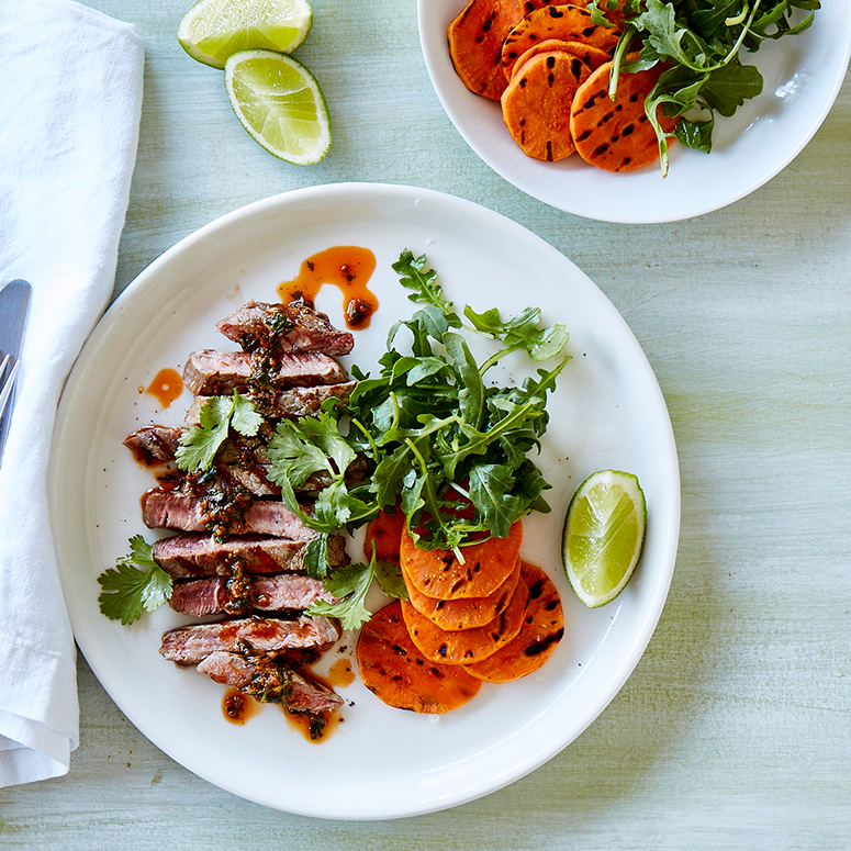 Barbecued veal scotch fillet with herb chermoula | Australian Veal
