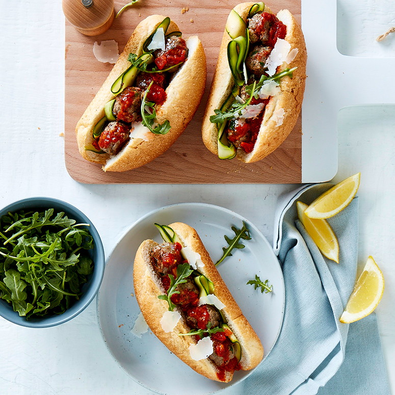 Veal meatball sub with tomato sauce
            |
Australian Veal