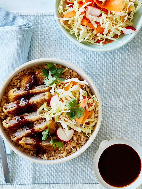 Veal tonkatsu with pickled vegetables