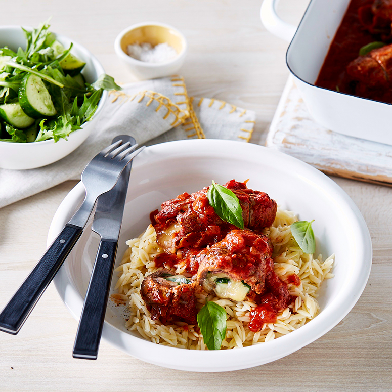 Veal braciole with risoni | Australian Veal